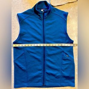 IBEX Men’s Merino wool shack vest, blue size Large